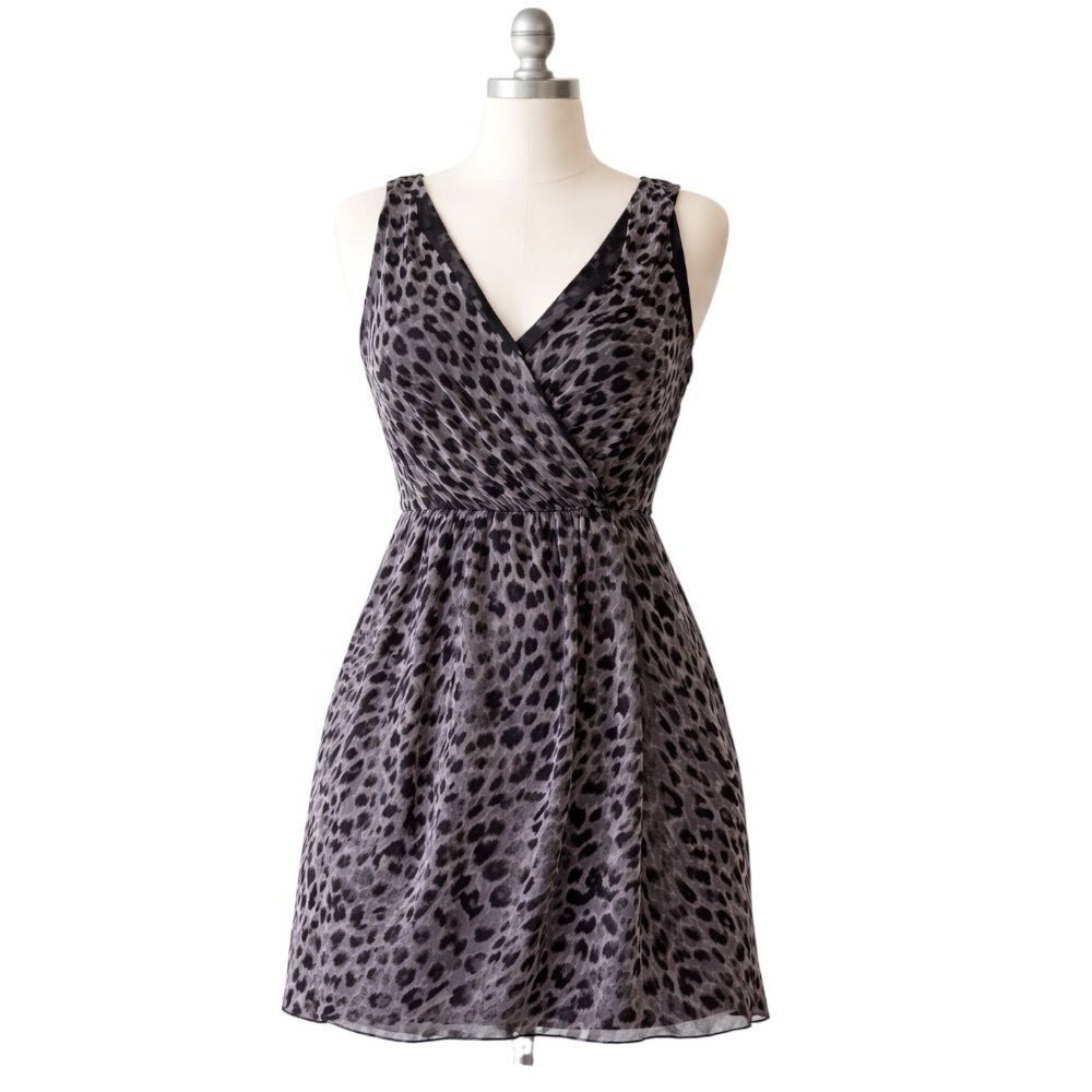 Rory Beca Leopard Print Silk Mini Dress Made In Usa M